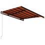 Retractable automatic awning in orange and brown, 300x250 cm. by vidaXL, Awnings - Ref: Foro24-3055259, Price: 361,90 €, Disc...