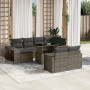 Gartensofa-Set, 11-teilig, mit grauen Kissen aus synthetischem Rattan. von , Gartensets - Ref: Foro24-3274583, Preis: 714,70 ...