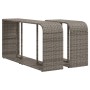 Gartensofa-Set, 11-teilig, mit grauen Kissen aus synthetischem Rattan. von , Gartensets - Ref: Foro24-3274583, Preis: 714,70 ...