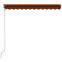 Retractable automatic awning in orange and brown, 300x250 cm. by vidaXL, Awnings - Ref: Foro24-3055259, Price: 361,90 €, Disc...