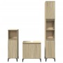 Set de muebles de baño 3 pzas madera contrachapada roble Sonoma de , Muebles de baño - Ref: Foro24-3282655, Precio: 176,83 €,...