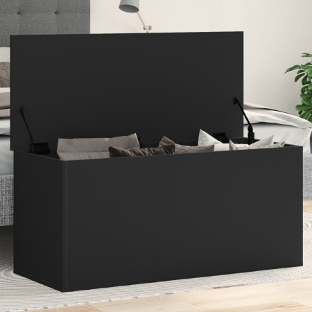 Engineered wood storage box in black, 100x42x46 cm by , Storage trunks - Ref: Foro24-840661, Price: 94,02 €, Discount: %