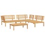 Garden pallet sofa set 4 pieces solid acacia wood by , Outdoor sofas - Ref: Foro24-3209310, Price: 441,99 €, Discount: %