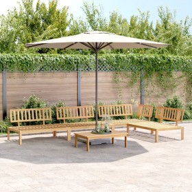 Garden pallet sofa set, 5 pieces, solid acacia wood. by , Outdoor sofas - Ref: Foro24-3209304, Price: 514,99 €, Discount: %