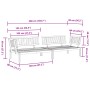 Ecksofas aus massivem Akazienholz, 2 Stück, für den Garten aus Paletten. von , Outdoor-Sofas - Ref: Foro24-3209306, Preis: 27...