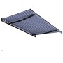 Blue and white automatic retractable awning 400x300 cm by vidaXL, Awnings - Ref: Foro24-3055262, Price: 471,07 €, Discount: %