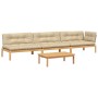 Garten-Palettensofa-Set mit 4-teiligen Kissen aus Akazienholz. von , Outdoor-Sofas - Ref: Foro24-3209327, Preis: 592,37 €, Ra...