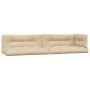 Garden pallet sofa set with 4 acacia wood cushions. by , Outdoor sofas - Ref: Foro24-3209333, Price: 592,37 €, Discount: %