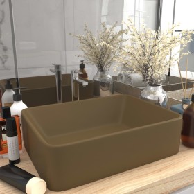 Luxury matte cream ceramic sink 41x30x12 cm by vidaXL, Sinks - Ref: Foro24-147051, Price: 69,99 €, Discount: %