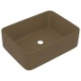 Lavabo de lujo de cerámica crema mate 41x30x12 cm de vidaXL, Lavabos - Ref: Foro24-147051, Precio: 68,93 €, Descuento: %