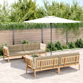 Set of garden pallet sofas and cushions 5 pieces acacia wood by , Outdoor sofas - Ref: Foro24-3209423, Price: 951,62 €, Disco...