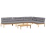 Set of garden pallet sofas and cushions 5 pieces acacia wood by , Outdoor sofas - Ref: Foro24-3209338, Price: 912,38 €, Disco...