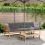 Ecksofas aus Paletten für den Garten und Kissen, 2 Stück, Akazienholz. von , Outdoor-Sofas - Ref: Foro24-3209350, Preis: 421,...