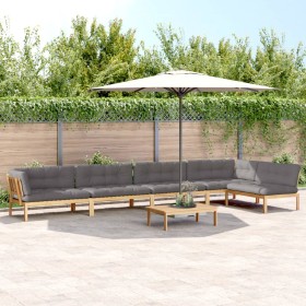 Set of garden pallet sofas and cushions 6 pieces acacia wood by , Outdoor sofas - Ref: Foro24-3209392, Price: 1,00 €, Discoun...