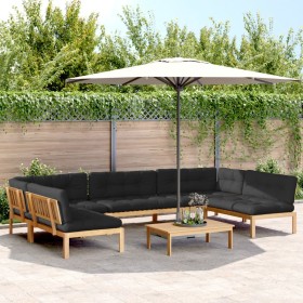 Set of garden pallet sofas and cushions 6 pieces acacia wood by , Outdoor sofas - Ref: Foro24-3209400, Price: 1,00 €, Discoun...