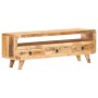 Solid rough mango wood TV cabinet 117x30x41 cm by vidaXL, TV Furniture - Ref: Foro24-321042, Price: 198,82 €, Discount: %