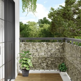 Privacy garden screen PVC grey stone 500x90 cm by , fence panels - Ref: Foro24-4005478, Price: 29,99 €, Discount: %