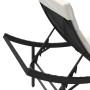 Sun loungers with cushions, 2 units, black synthetic rattan by , Loungers - Ref: Foro24-3277301, Price: 237,04 €, Discount: %