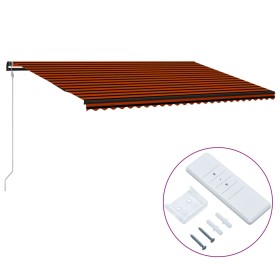 Toldo automático retráctil naranja y marrón 600x300 cm de vidaXL, Toldos - Ref: Foro24-3055273, Precio: 583,33 €, Descuento: %