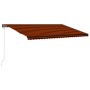 Retractable automatic awning in orange and brown, 600x300 cm. by vidaXL, Awnings - Ref: Foro24-3055273, Price: 582,99 €, Disc...