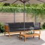 Ecksofas aus Paletten für den Garten und 2 Stück Kissen aus Akazienholz. von , Outdoor-Sofas - Ref: Foro24-3209475, Preis: 44...