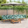 Garten-Palettensofa-Set mit 4-teiligen Akazienholz-Kissen. von , Outdoor-Sofas - Ref: Foro24-3209456, Preis: 571,11 €, Rabatt: %