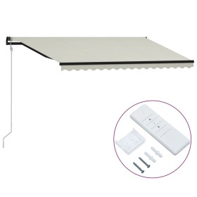 Cream-colored automatic retractable awning 400x300 cm by vidaXL, Awnings - Ref: Foro24-3055264, Price: 461,99 €, Discount: %