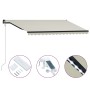 Toldo retráctil sensor de viento y LED color crema 400x300 cm de vidaXL, Toldos - Ref: Foro24-3055300, Precio: 629,18 €, Desc...