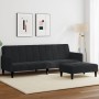 Zweiplätziges Schlafsofa mit schwarzem Samthocker. von , Sofas - Ref: Foro24-3258101, Preis: 317,99 €, Rabatt: %