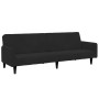 Sofá cama de 2 plazas con taburete terciopelo negro de , Sofás - Ref: Foro24-3258101, Precio: 317,99 €, Descuento: %