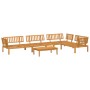 Set of 5-piece garden pallet sofas made of solid acacia wood by , Outdoor sofas - Ref: Foro24-3209442, Price: 598,32 €, Disco...