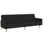 Sofá cama de 2 plazas con taburete tela negro de , Sofás - Ref: Foro24-3258090, Precio: 316,28 €, Descuento: %