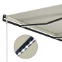 Toldo retráctil sensor de viento y LED color crema 400x300 cm de vidaXL, Toldos - Ref: Foro24-3055300, Precio: 629,18 €, Desc...