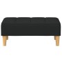 Sofá cama de 2 plazas con taburete tela negro de , Sofás - Ref: Foro24-3258090, Precio: 316,28 €, Descuento: %