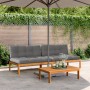 Mittlere Palettensofas für den Garten und 2 Stück Akazienholzkissen. von , Outdoor-Sofas - Ref: Foro24-3209482, Preis: 337,83...