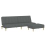 Sofá cama de 2 plazas con taburete tela gris oscuro de , Sofás - Ref: Foro24-3258086, Precio: 295,36 €, Descuento: %