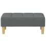 Sofá cama de 2 plazas con taburete tela gris oscuro de , Sofás - Ref: Foro24-3258086, Precio: 295,36 €, Descuento: %