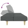 Two-seater sofa bed with dark gray fabric ottoman by , Sofas - Ref: Foro24-3258086, Price: 295,36 €, Discount: %