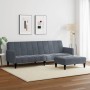 Zweiplätziges Schlafsofa mit dunkelgrauem Samt-Hocker. von , Sofas - Ref: Foro24-3258099, Preis: 285,79 €, Rabatt: %