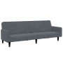 Sofá cama de 2 plazas con taburete terciopelo gris oscuro de , Sofás - Ref: Foro24-3258099, Precio: 286,99 €, Descuento: %