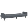 Sofá cama de 2 plazas con taburete terciopelo gris oscuro de , Sofás - Ref: Foro24-3258099, Precio: 286,99 €, Descuento: %