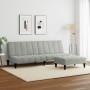 Zweiplätziges Schlafsofa mit Hocker aus hellem grauen Samt. von , Sofas - Ref: Foro24-3258092, Preis: 301,12 €, Rabatt: %