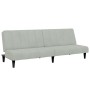 Sofá cama de 2 plazas con taburete terciopelo gris claro de , Sofás - Ref: Foro24-3258092, Precio: 301,12 €, Descuento: %