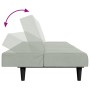 Zweiplätziges Schlafsofa mit Hocker aus hellem grauen Samt. von , Sofas - Ref: Foro24-3258092, Preis: 301,12 €, Rabatt: %