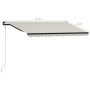 Toldo retráctil sensor de viento y LED color crema 400x300 cm de vidaXL, Toldos - Ref: Foro24-3055300, Precio: 629,18 €, Desc...