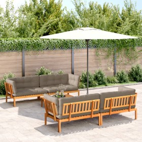 Set of garden pallet sofas and cushions 5 pieces acacia wood by , Outdoor sofas - Ref: Foro24-3209551, Price: 968,29 €, Disco...