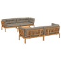 Set of garden pallet sofas and cushions 5 pieces acacia wood by , Outdoor sofas - Ref: Foro24-3209551, Price: 968,29 €, Disco...