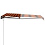 Retractable awning with wind sensor and orange-brown LED lights 450x300cm by vidaXL, Awnings - Ref: Foro24-3055303, Price: 65...