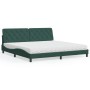 Cama con colchón terciopelo verde oscuro 200x200 cm de , Camas y somieres - Ref: Foro24-3208679, Precio: 528,41 €, Descuento: %