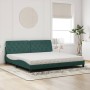 Bed with dark green velvet mattress 200x200 cm by , Beds and slatted bases - Ref: Foro24-3208679, Price: 528,99 €, Discount: %